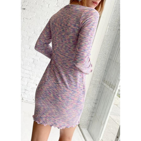 NWT Lisa Says Gah Lotta Long Sleeve Mini Dress in Berry Size Large Cinch Front - Picture 5 of 10